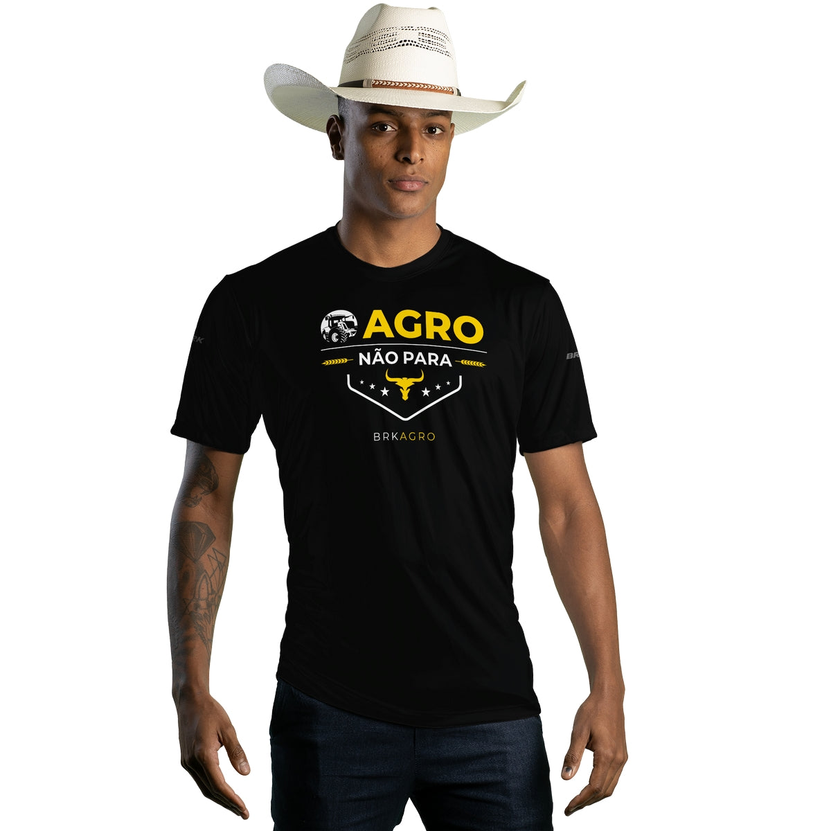 Camiseta Agro Brk O Agro Não Para com Proteção Solar UV50+ - Brk Agro