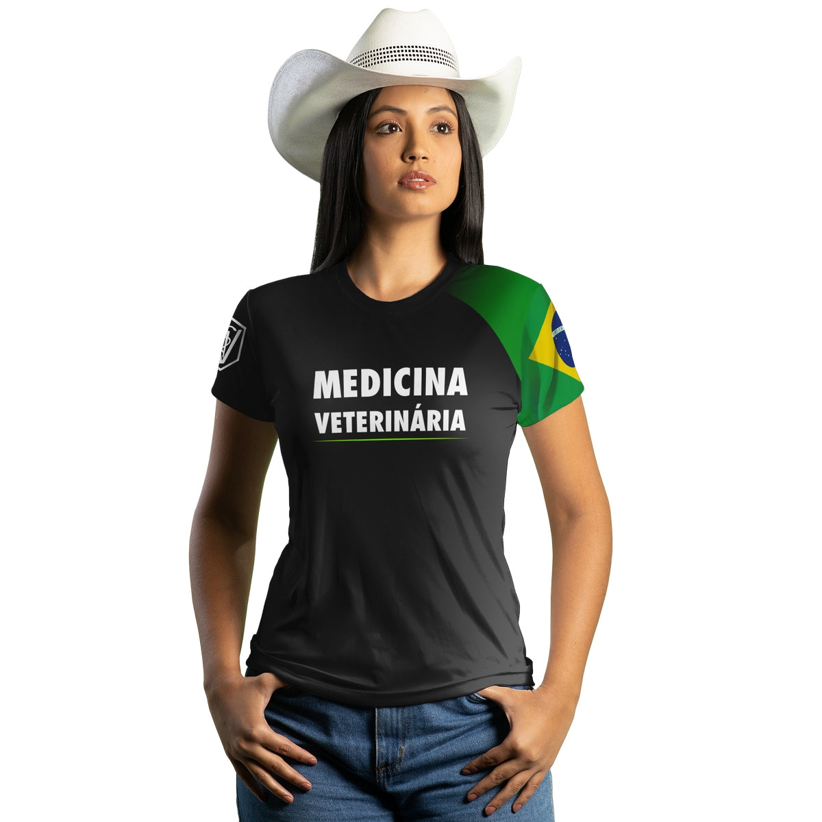 Camiseta Agro Feminina Brk Medicina Veterinária com Proteção Solar UV50+ - Brk Agro