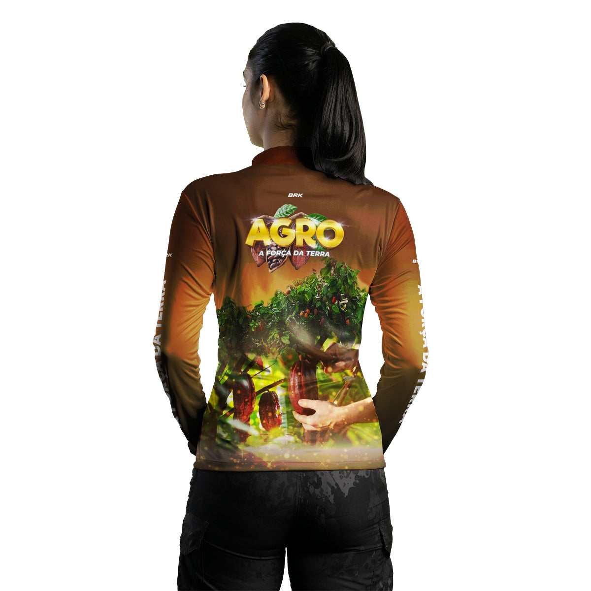Camisa Feminina Agro Brk Cultivo de Cacau com UV50+