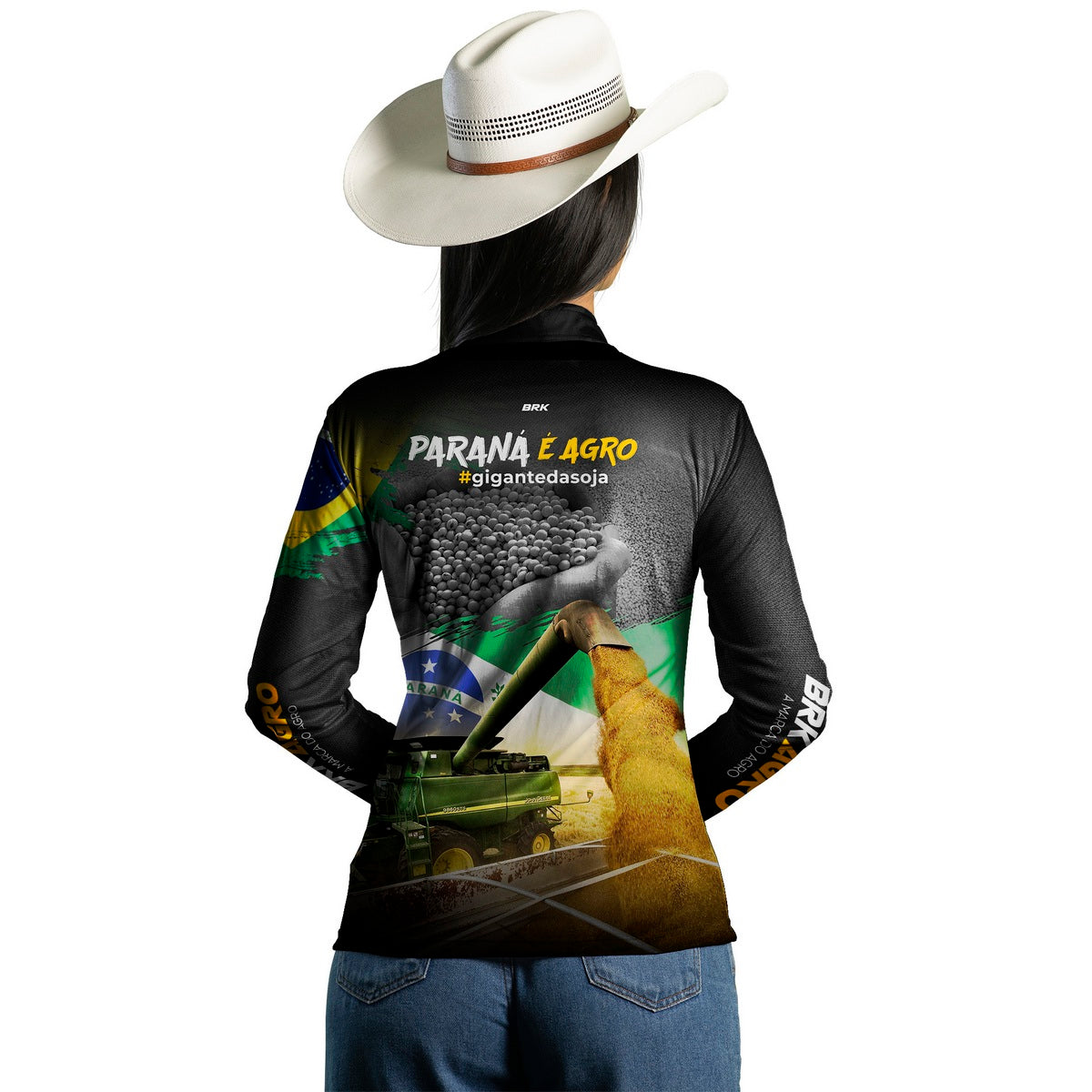 Camisa Agro Feminina Brk Paraná é Agro com Proteção Solar UV50+ - Brk Agro