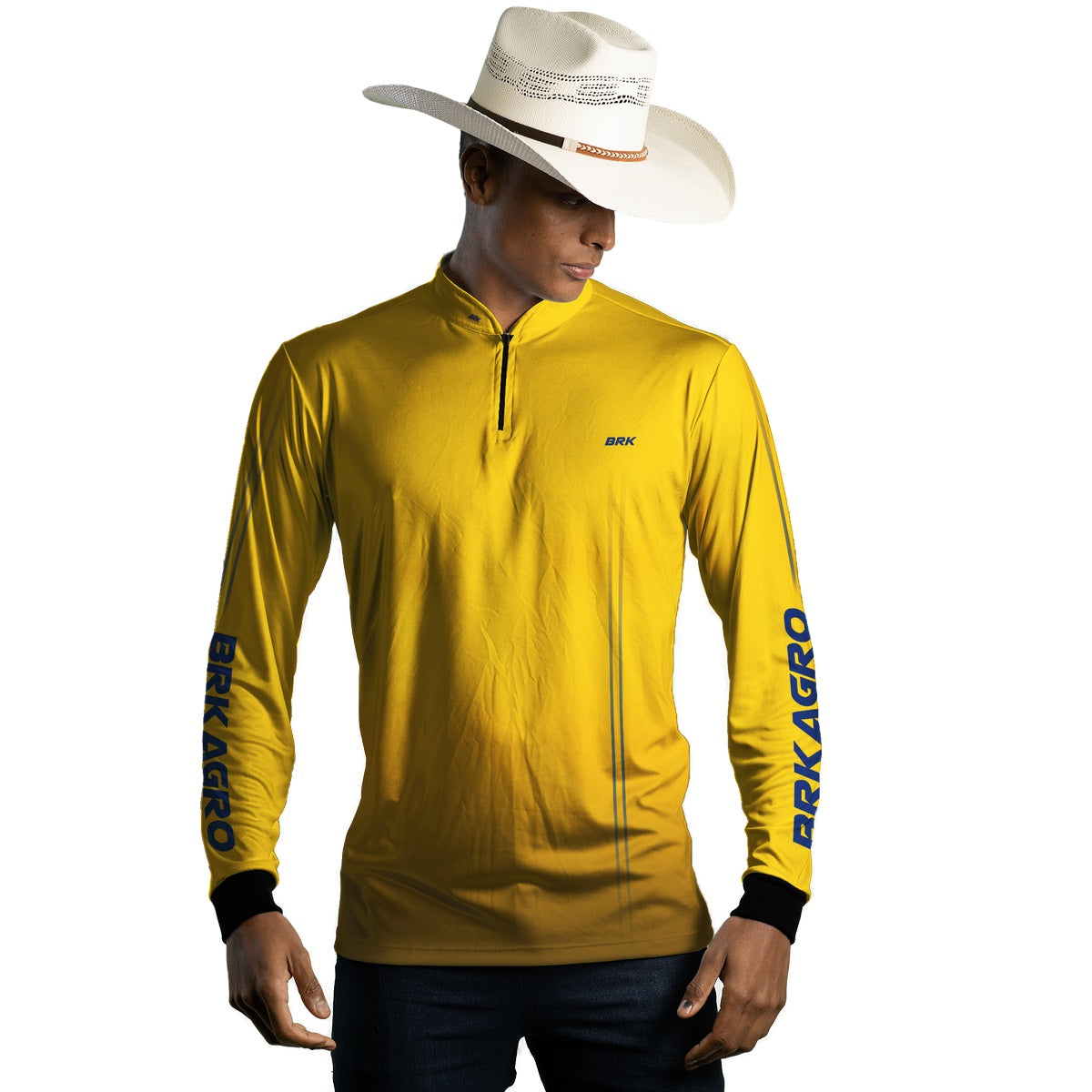 Camisa Agro Brk Básica Clean Amarela com Proteção Solar UV50+ - Brk Agro
