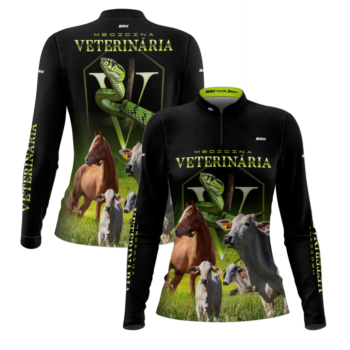 Camisa Agro Feminina Brk Medicina Veterinária com Proteção Solar UV50+ - Brk Agro