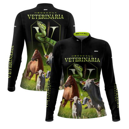 Camisa Agro Feminina Brk Medicina Veterinária com Proteção Solar UV50+ - Brk Agro