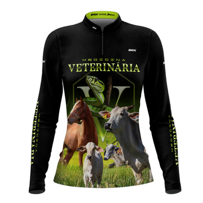 Camisa Agro Feminina Brk Medicina Veterinária com Proteção Solar UV50+ - Brk Agro