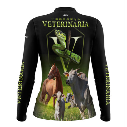 Camisa Agro Feminina Brk Medicina Veterinária com Proteção Solar UV50+ - Brk Agro