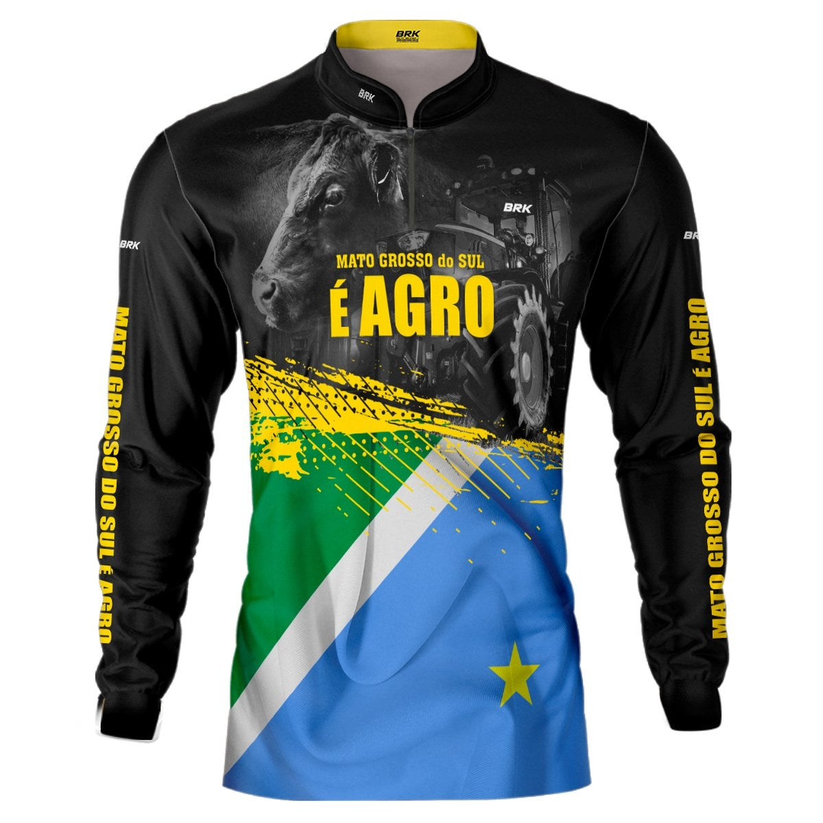 Camisa Agro Brk Mato Grosso do Sul é Agro com UV50+ Envio Imediato - Brk Agro