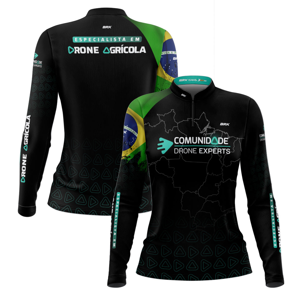 Camisa Agro Feminina Brk Drone Expert comunidade com Proteção Solar UV50+ - Brk Agro