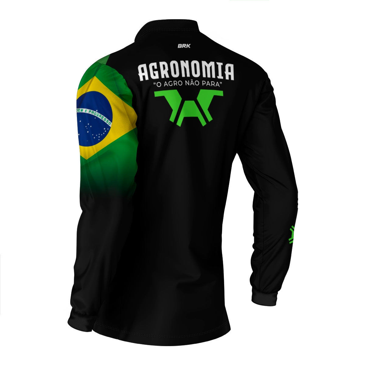 Camisa Agro Brk Agronomia Preta com Proteção Solar UV50+ - Brk Agro