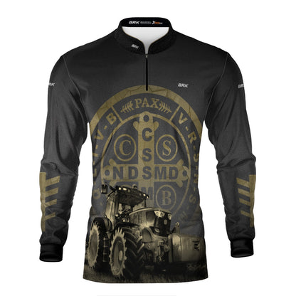 Camisa Agro Brk Medalhão São Bento com UV50+ Envio Imediato - Brk Agro