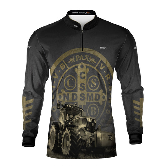Camisa Agro Brk Medalhão São Bento com UV50+ Envio Imediato - Brk Agro