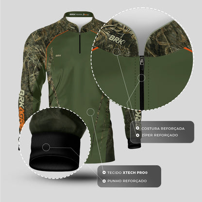 Camisa Agro Brk Camuflado Real Tree Agronomia com Proteção Solar UV50+ - Brk Agro