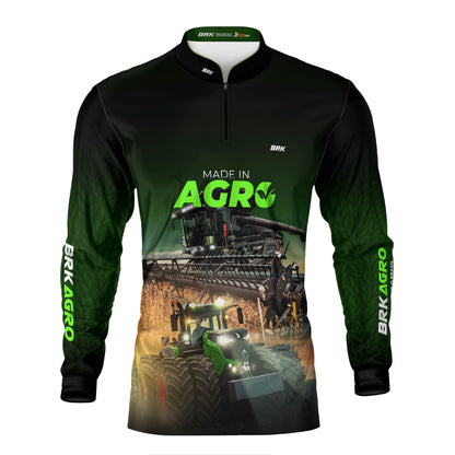 Camisa Agro Brk Made in Agro Produtor de Soja com Proteção Solar UV50+ Envio Imediato - Brk Agro