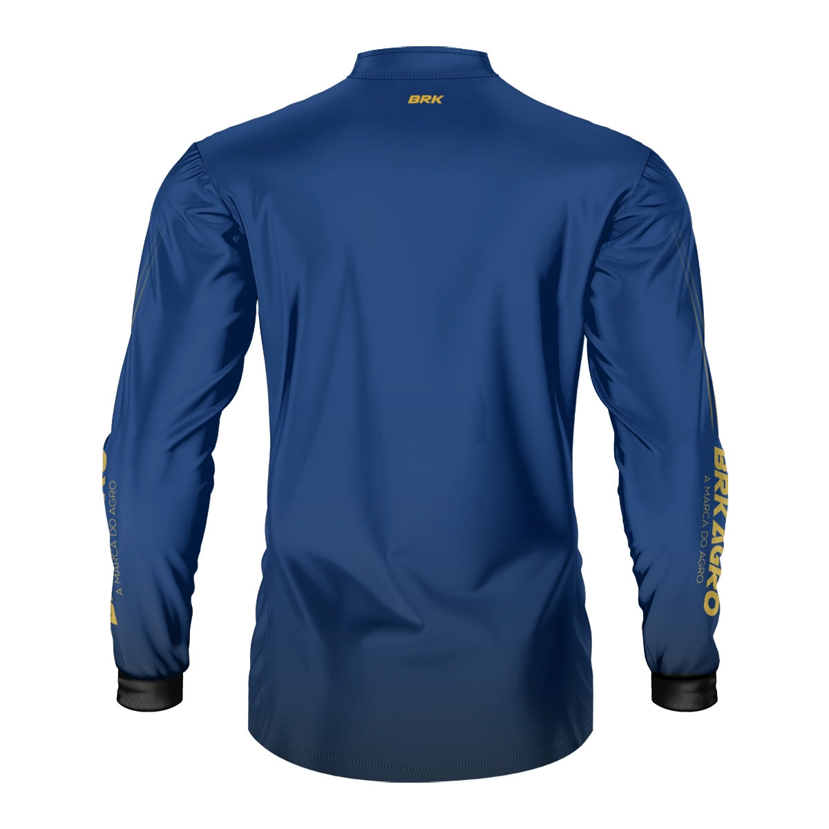 Camisa Agro Brk Básica Azul e Amarelo com Proteção Solar UV50+ - Brk Agro