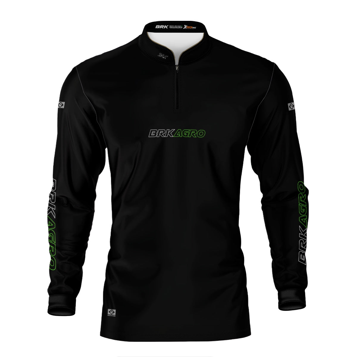 Camisa Agro BRK Mescla Preta com Proteção UV50+ - Brk Agro