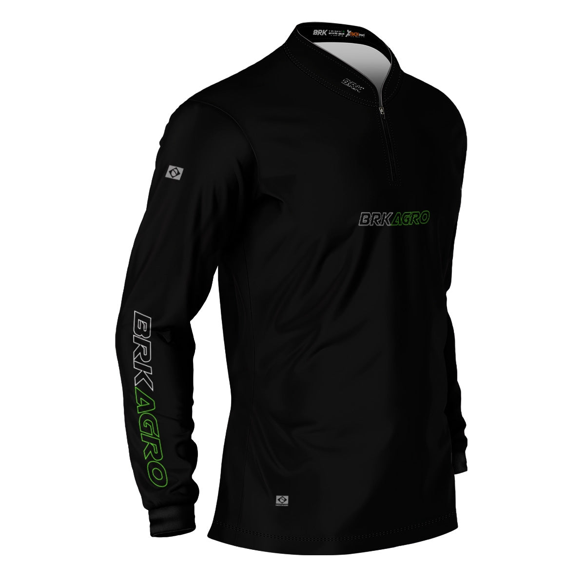 Camisa Agro BRK Mescla Preta com Proteção UV50+ - Brk Agro