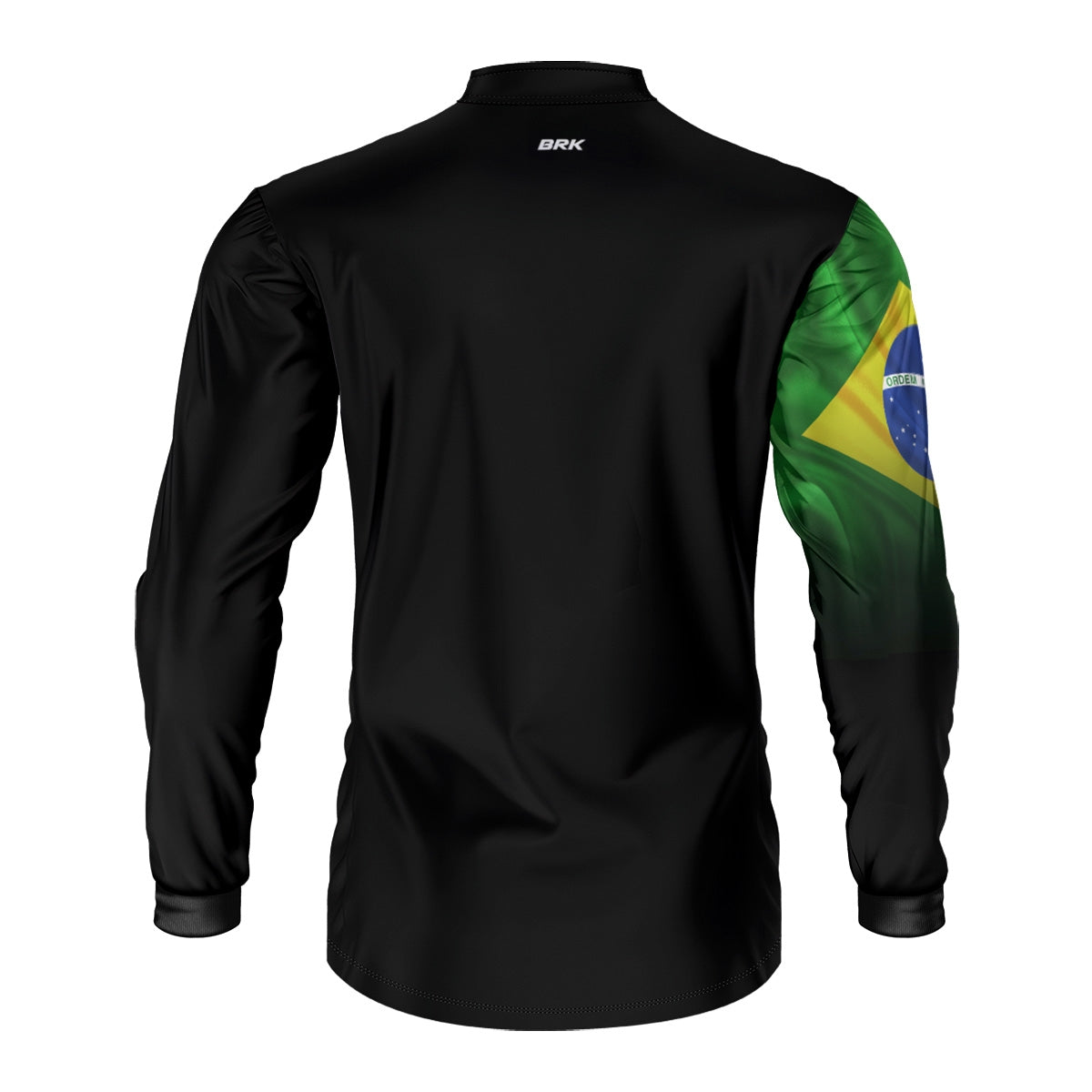 Camisa Brk Preta Bandeira do Brasil com Proteção Solar UV50 Envio Imediato - Brk Agro