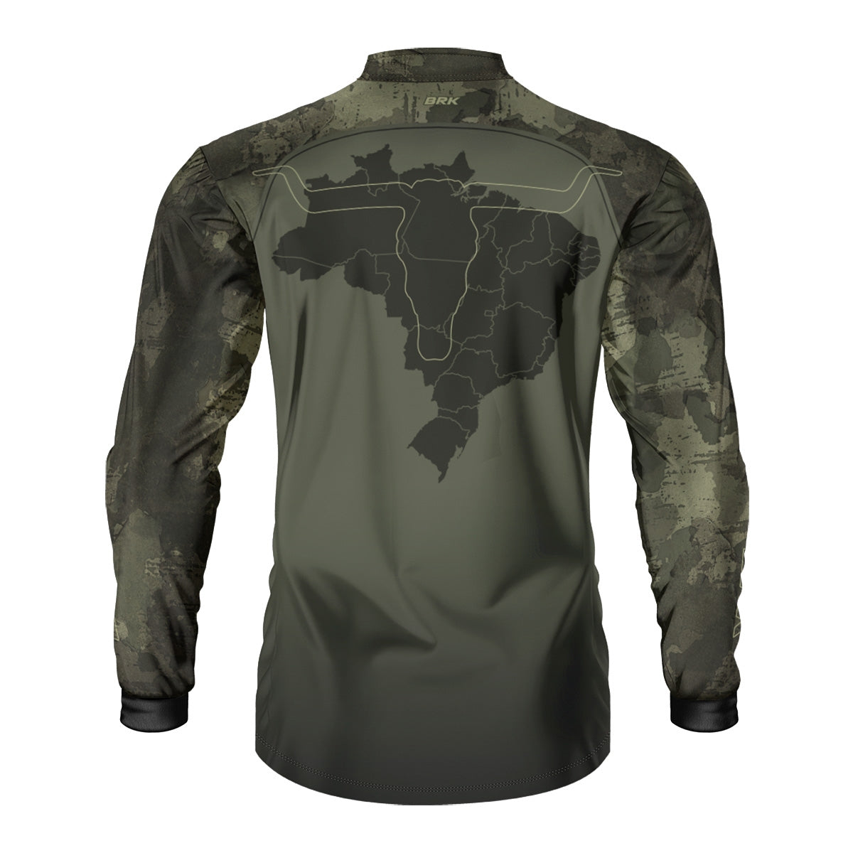 Camisa Agro Brk Camu Verde Long Horn com Proteção UV50+ Envio Imediato - Brk Agro