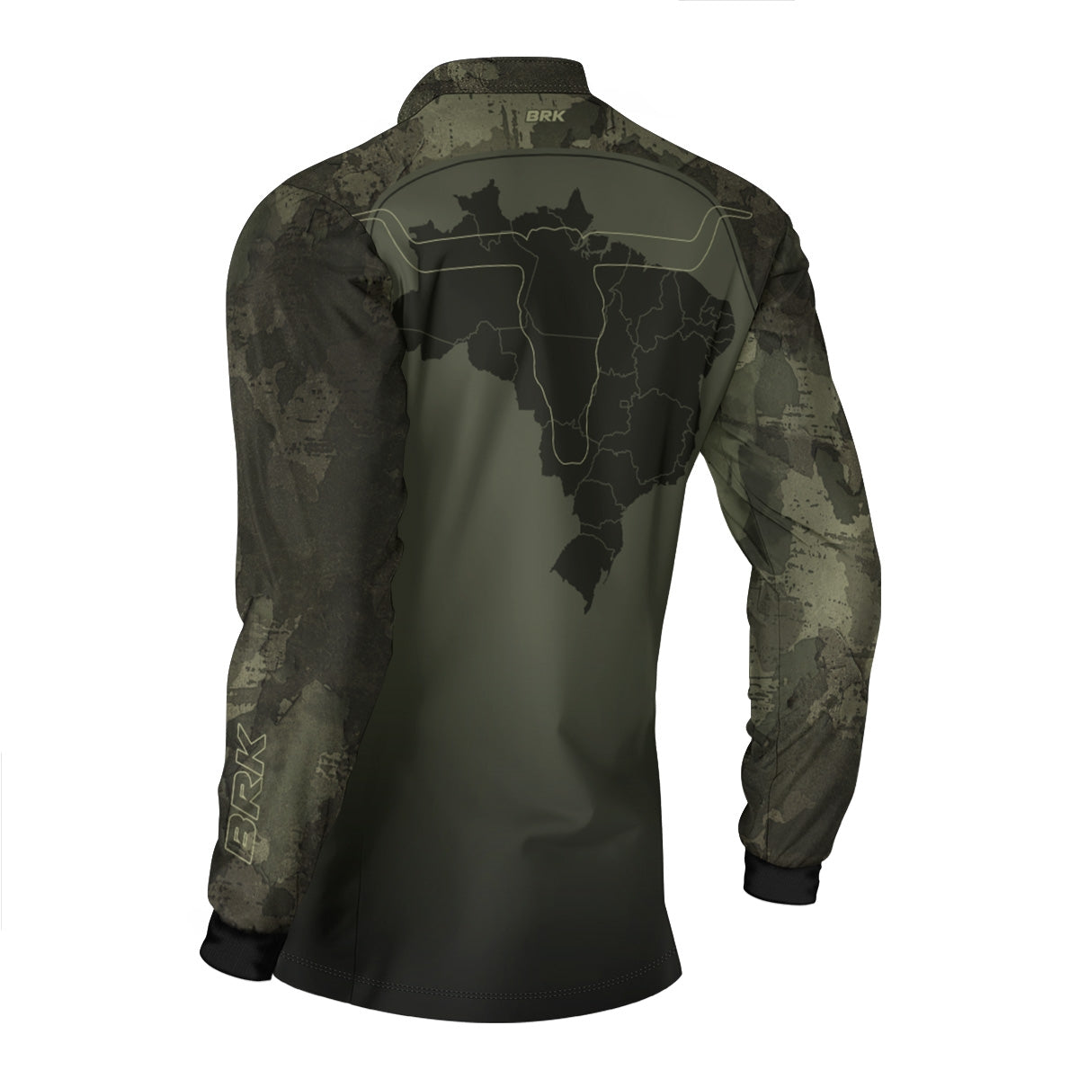 Camisa Agro Brk Camu Verde Long Horn com Proteção UV50+ Envio Imediato - Brk Agro