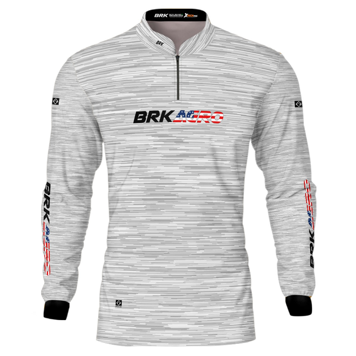 Camisa Agro Brk Mescla Branca USA com Proteção Solar UV50+ - Brk Agro