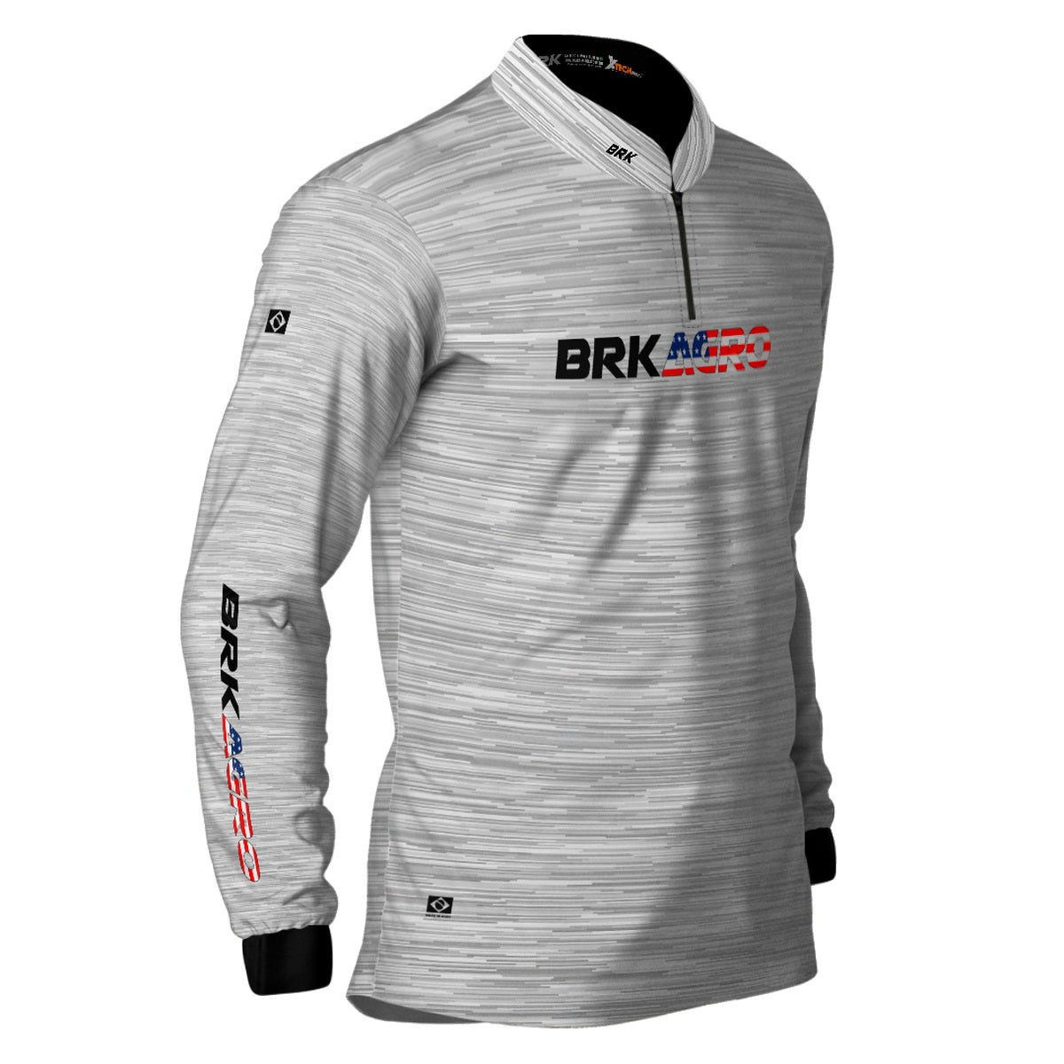 Camisa Agro Brk Mescla Branca USA com Proteção Solar UV50+ - Brk Agro