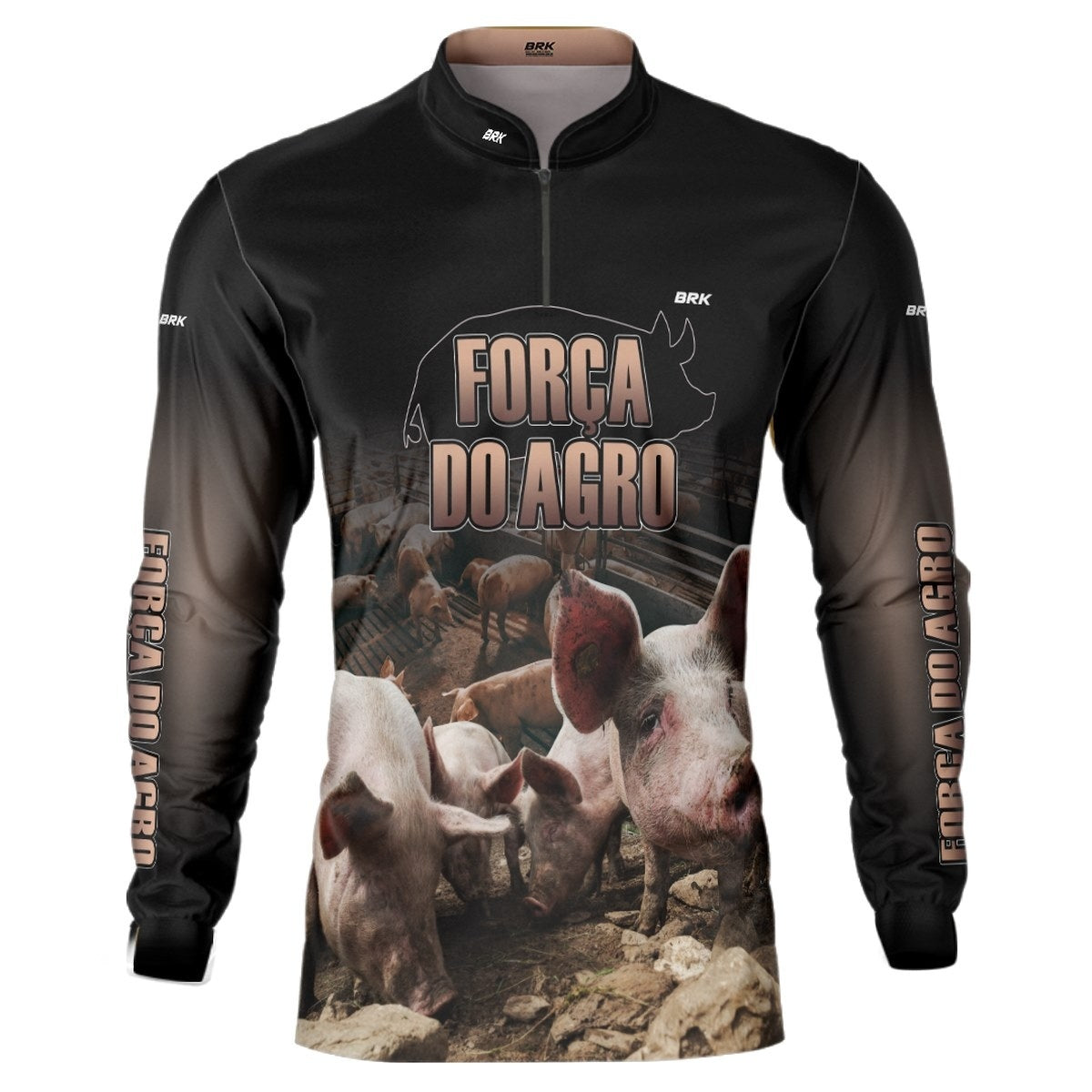 Camisa Agro Brk Suíno Suinocultura UV50+ - Brk Agro