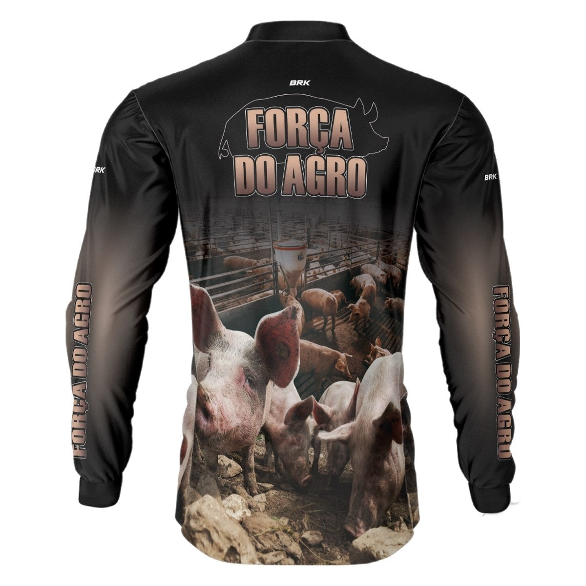Camisa Agro Brk Suíno Suinocultura UV50+ - Brk Agro
