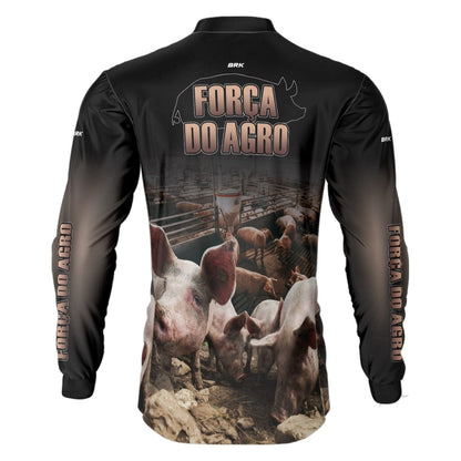 Camisa Agro Brk Suíno Suinocultura UV50+ - Brk Agro