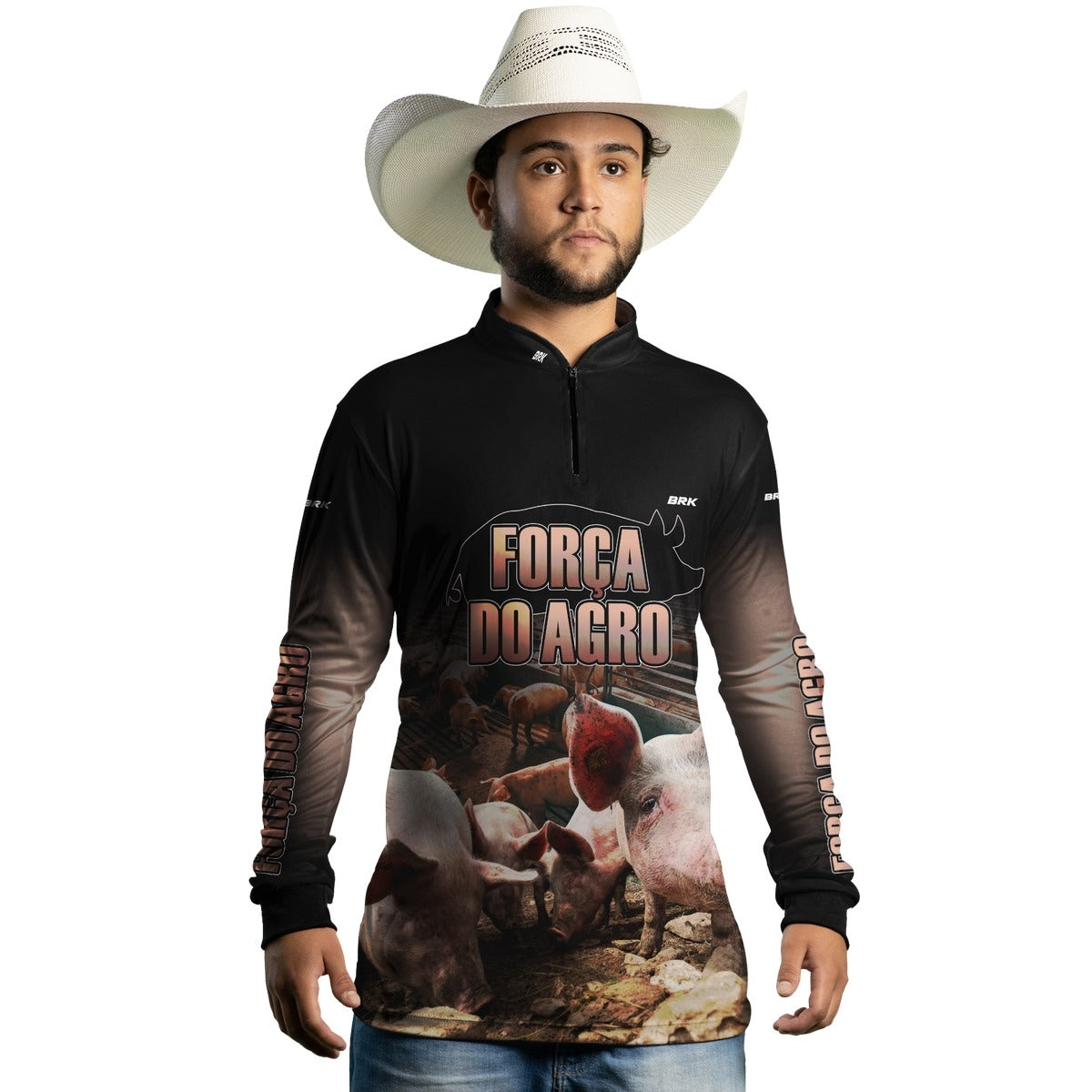 Camisa Brk Agro Suíno Suinocultura UV50+ - Brk Agro