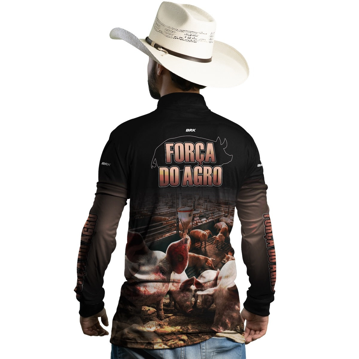 Camisa Brk Agro Suíno Suinocultura UV50+ - Brk Agro