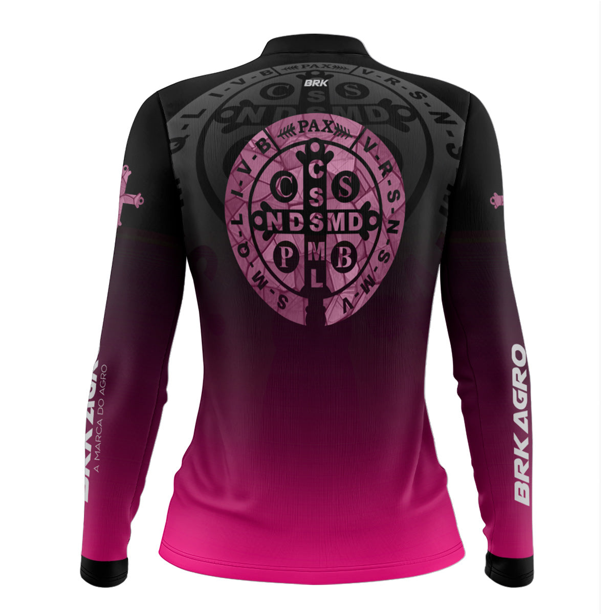 Camisa Feminina Agro Brk A Cruz Sagrada Seja Minha Luz com Proteção Solar UV50+ - Brk Agro