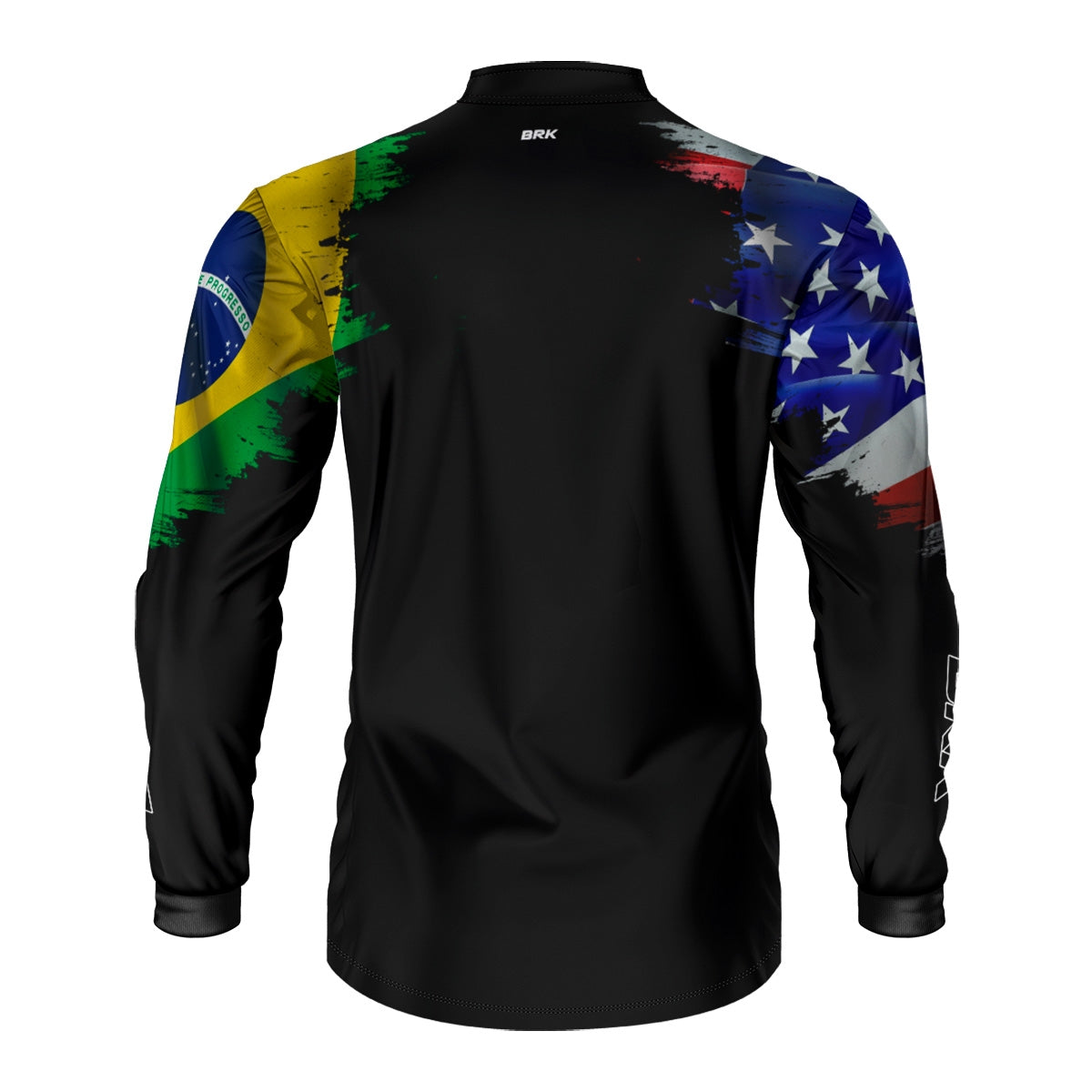 Camisa Agro Brk Bandeira Brasil Estados Unidos com Proteção Solar UV50+ - Brk Agro