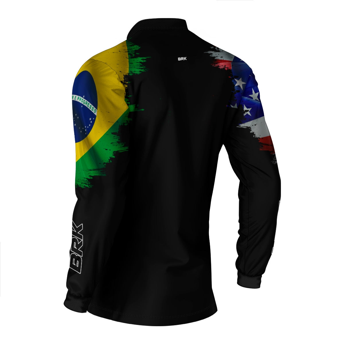 Camisa Agro Brk Bandeira Brasil Estados Unidos com Proteção Solar UV50+