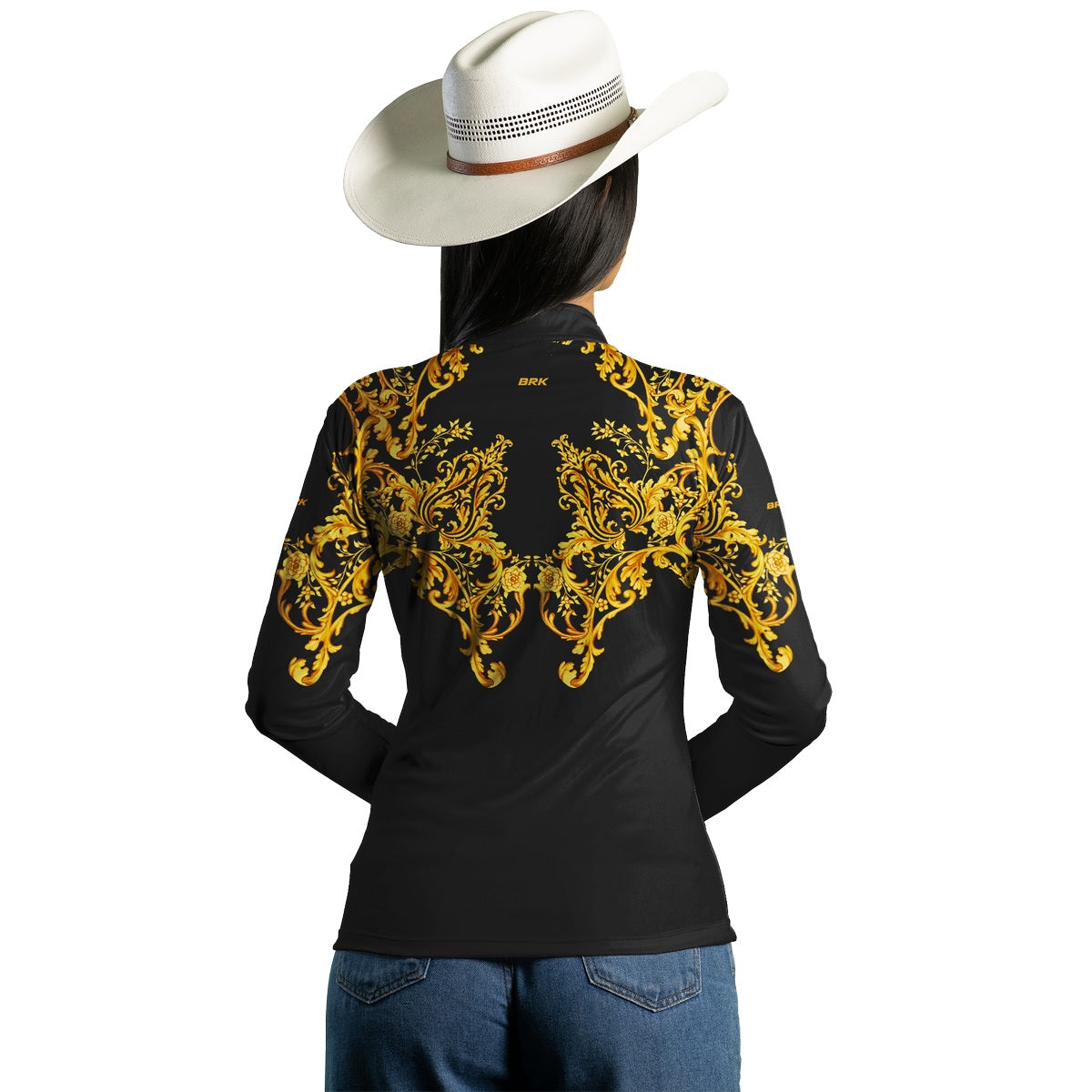 Camisa Brk Agro Boiadeira Preta com Proteção Solar UV50+ - Brk Agro