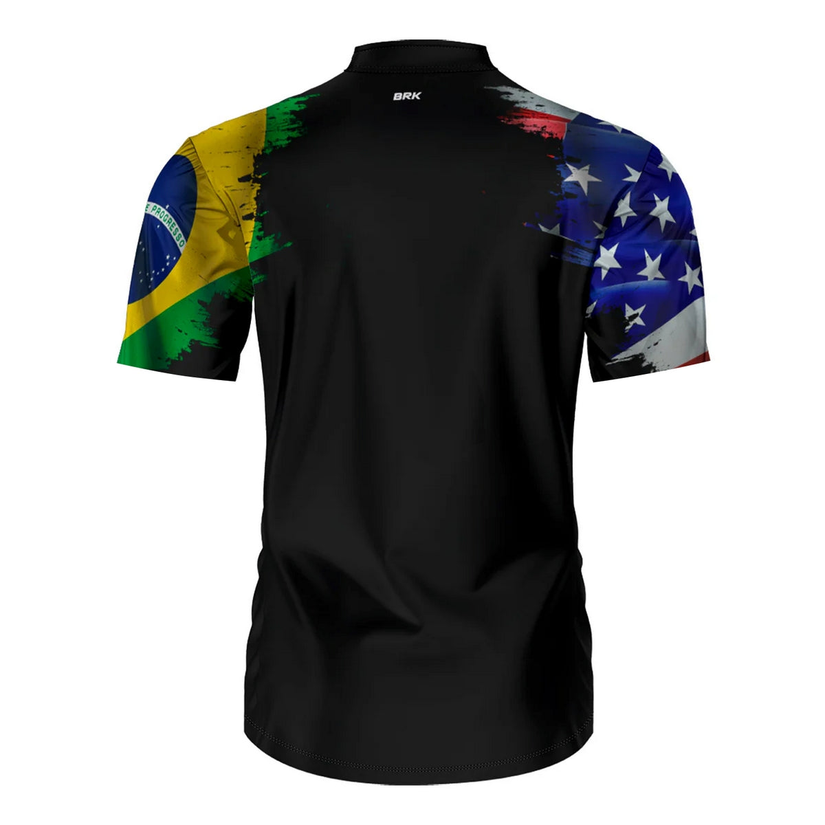 Camisa Agro Manga Curta Feminina Brk Bandeira Brasil Estados Unidos com Proteção UV50 - Brk Agro