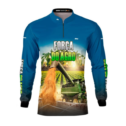 Camisa Agro Brk Força do Agro Soja com Proteção Solar UV50+ Envio Imediato - Brk Agro