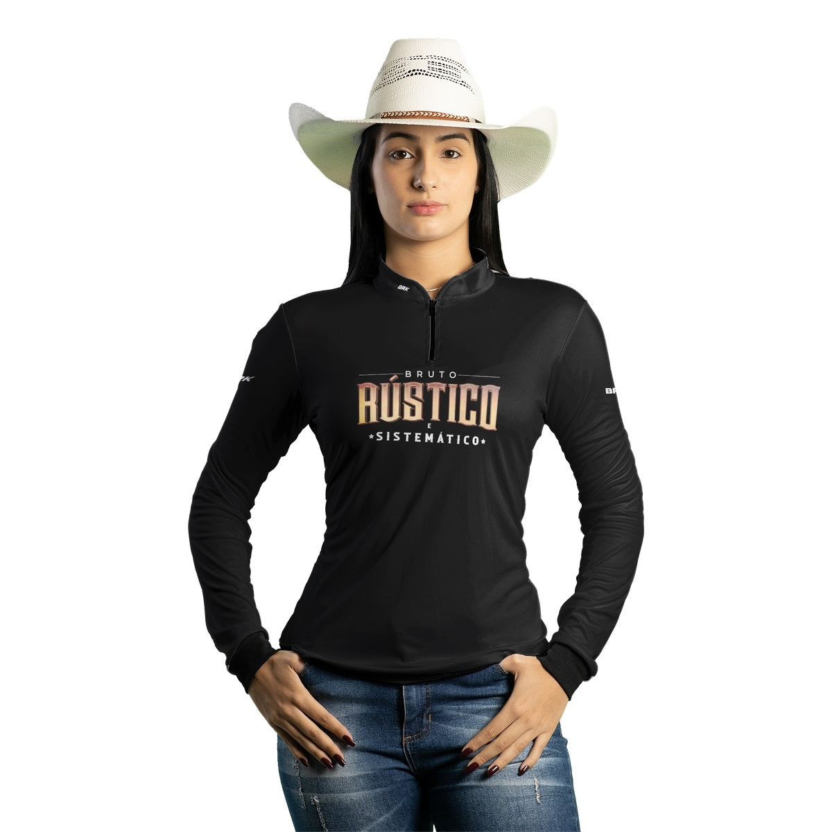 Camisa Agro Feminina Brk Bruto Rústico e Sistemático com Proteção Solar UV50+ - Brk Agro