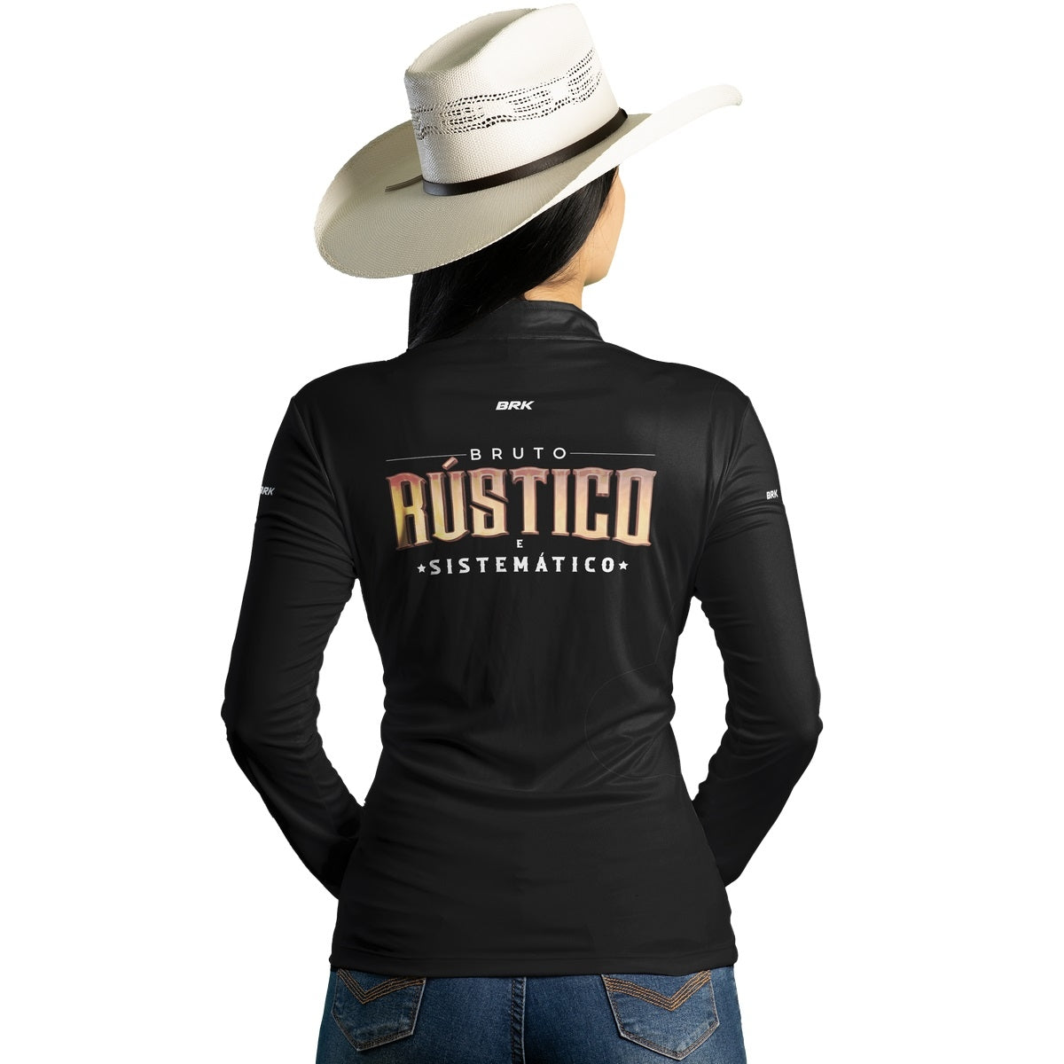 Camisa Agro Feminina Brk Bruto Rústico e Sistemático com Proteção Solar UV50+ - Brk Agro