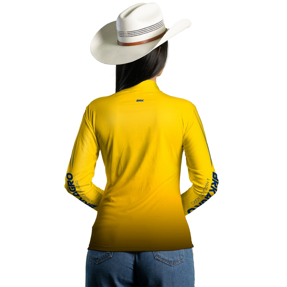 Camisa Agro Feminina Brk Básica Clean Amarela com Proteção Solar UV50+ - Brk Agro
