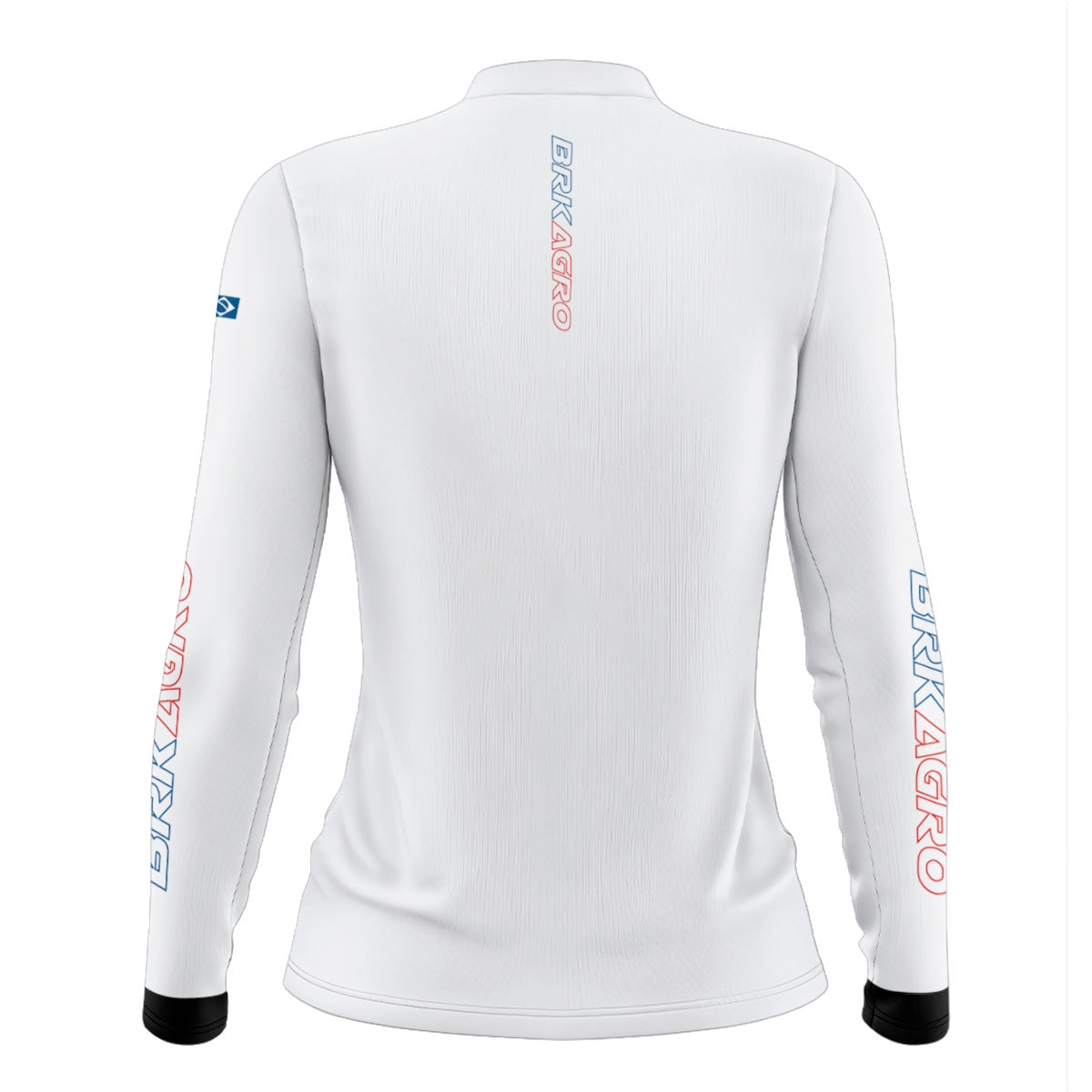 Camisa Agro Feminina Brk Branca Azul e Vermelha com Proteção Solar UV50+ - Brk Agro