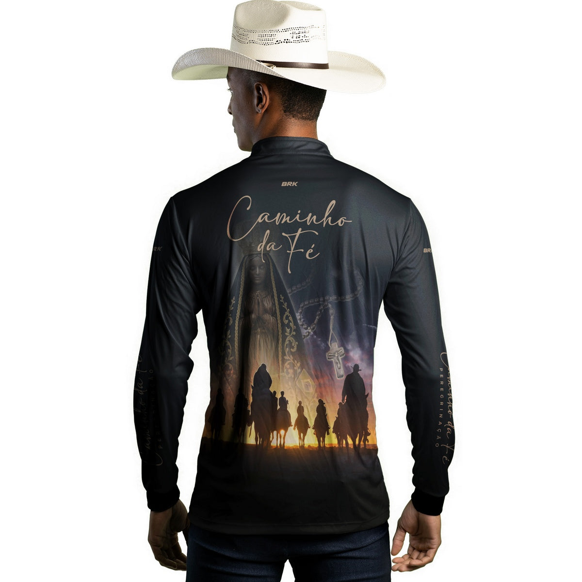 Camisa Agro Brk Caminho da Fé Peregrinação Cavalgada com Proteção Solar UV50+ - Brk Agro