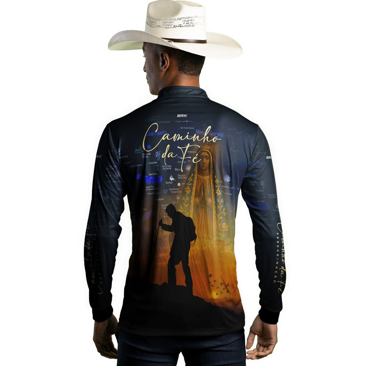Camisa Agro Brk Caminho da Fé Peregrinação com Proteção Solar UV50+