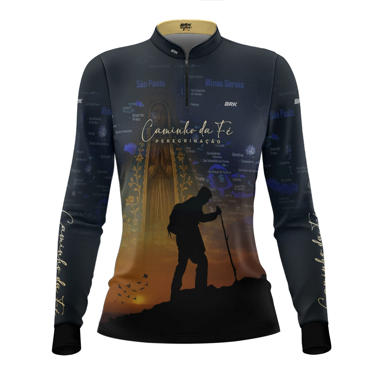 Camisa Feminina Brk Caminho da Fé Peregrinação com Proteção UV50 - Brk Agro