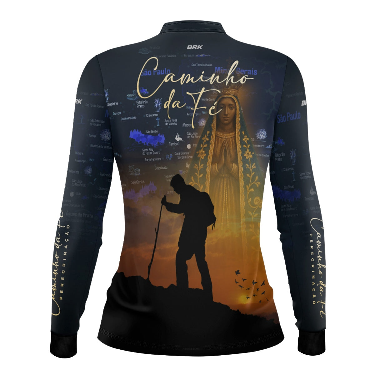 Camisa Feminina Brk Caminho da Fé Peregrinação com Proteção UV50 - Brk Agro
