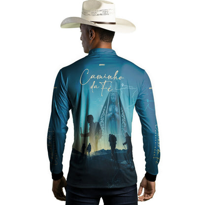 Camisa Agro Brk Caminho da Fé Peregrinação Nossa Senhora com Proteção Solar UV50+
