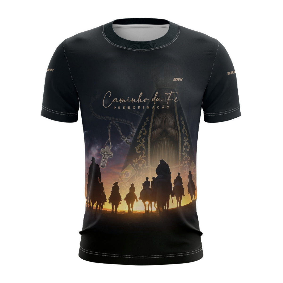 Camiseta Agro Brk Caminho da Fé Peregrinação Cavalgada com Proteção Solar UV50+ - Brk Agro