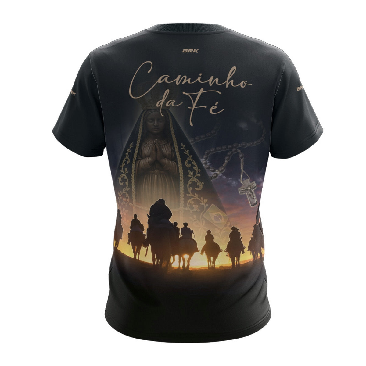 Camiseta Agro Brk Caminho da Fé Peregrinação Cavalgada com Proteção Solar UV50+ - Brk Agro