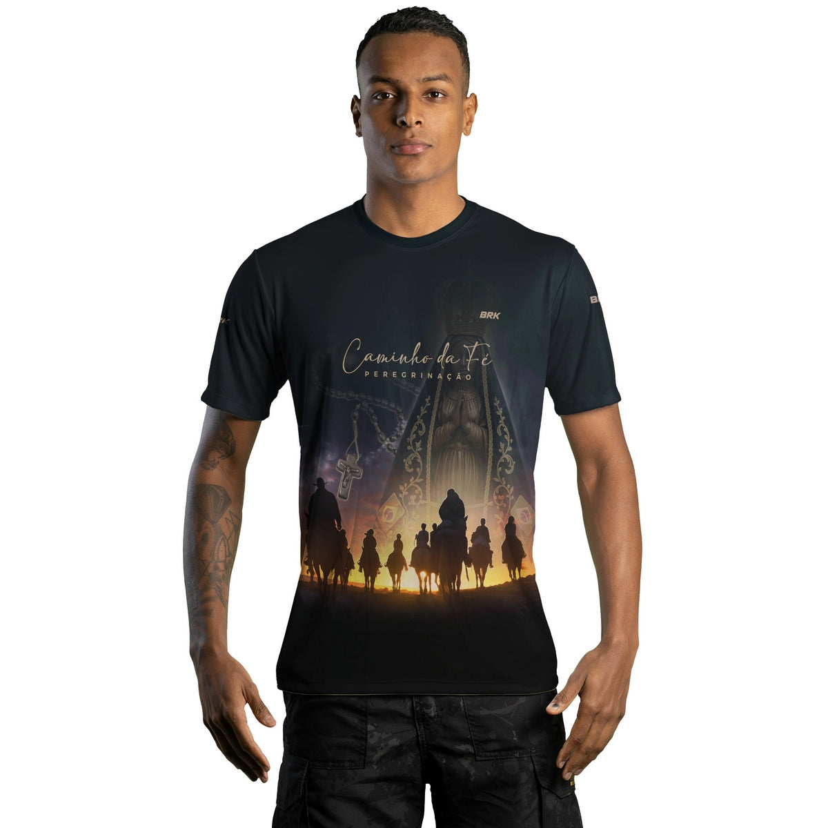 Camiseta Agro Brk Caminho da Fé Peregrinação Cavalgada com Proteção Solar UV50+ - Brk Agro