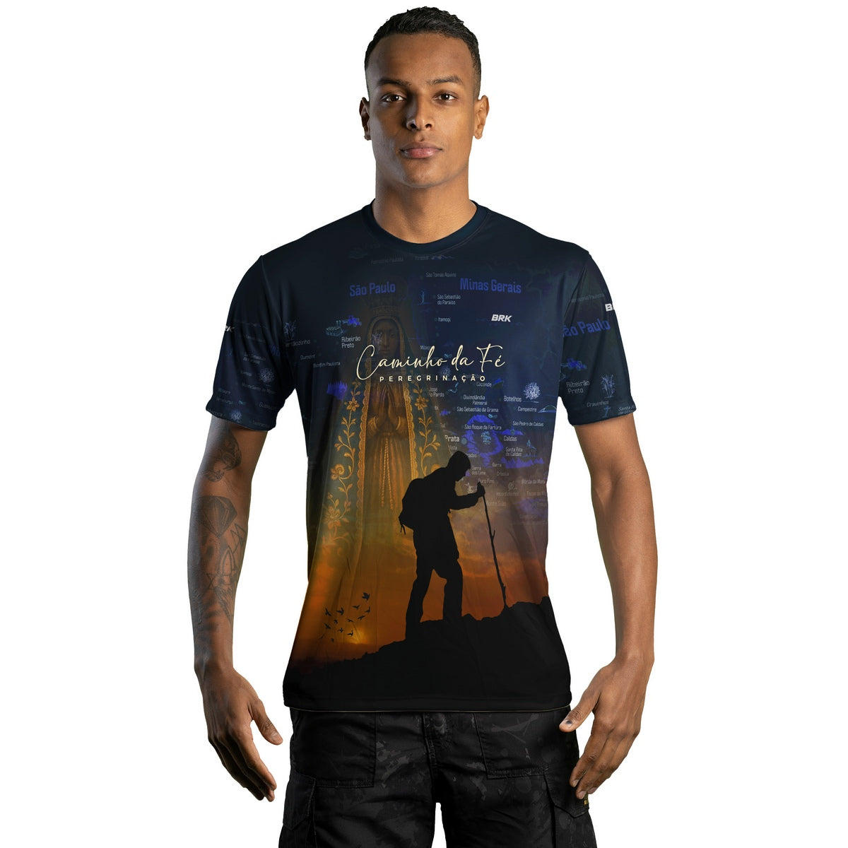 Camiseta Agro Brk Caminho da Fé Peregrinação com Proteção Solar UV50+ - Brk Agro