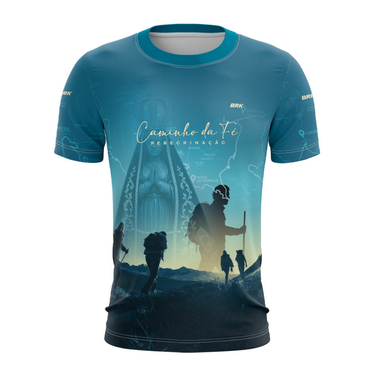 Camiseta Agro Brk Caminho da Fé Peregrinação Nossa Senhora com Proteção Solar UV50+ - Brk Agro