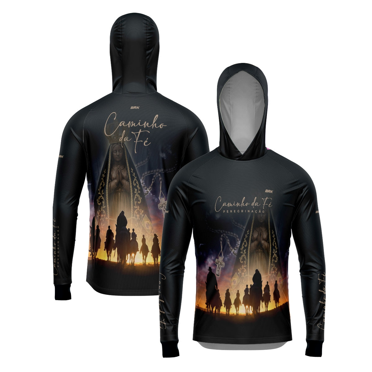 Camisa com Capuz Brk Caminho da Fé Cavalgada com Proteção Solar UV50+ - Brk Agro